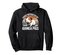 Easily Distracted By Guinea Pigs Funny Lover Pullover Hoodie