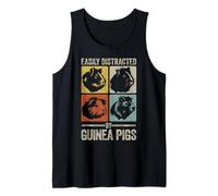 Easily Distracted By Guinea Pigs Funny Vintage Pet Lover Tank Top