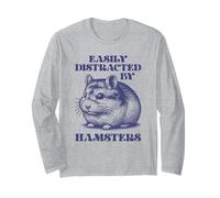 Easily Distracted by Hamsters Chinese Dwarf Hamster Long Sleeve T-Shirt