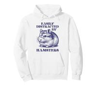Easily Distracted by Hamsters Chinese Dwarf Hamster Pullover Hoodie