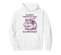 Easily Distracted by Hamsters Chinese Dwarf Hamster Pullover Hoodie