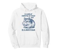 Easily Distracted by Hamsters Chinese Dwarf Hamster Pullover Hoodie