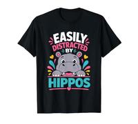 Easily Distracted By Hippos Value Graphic T-Shirt, Men, Black, L