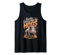 Easily Distracted By Hogs Hunting Wild Boar Tank Top