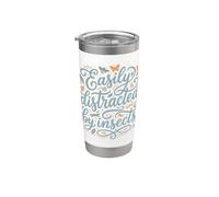 Easily Distracted By Insects Bug Lover Stainless Steel Insulated Tumbler