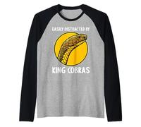 Easily Distracted by King Cobras. King Cobras King Cobra Raglan Baseball Tee