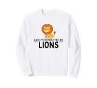 Easily Distracted By Lions Funny Lion Sweatshirt