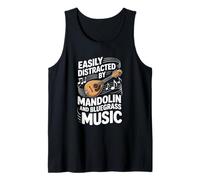 Easily Distracted by Mandolin and Bluegrass Music Tank Top