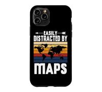 Easily Distracted By Maps Earth Geographer Geography Teacher Case for iPhone 11 Pro