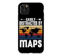Easily Distracted By Maps Earth Geographer Geography Teacher Case for iPhone 11 Pro Max
