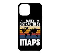 Easily Distracted By Maps Earth Geographer Geography Teacher Case for iPhone 12 Pro Max
