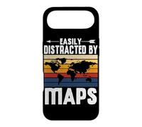 Easily Distracted By Maps Earth Geographer Geography Teacher Case for iPhone Air