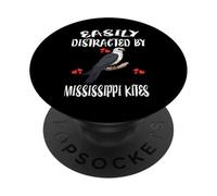 Easily Distracted By Mississippi Kites Birds PopSockets Adhesive PopGrip