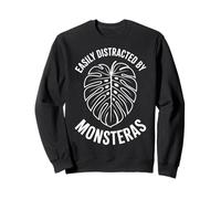 Easily Distracted By Monstera Houseplant Sweatshirt