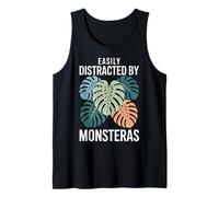 Easily Distracted by Monstera Houseplant Tank Top