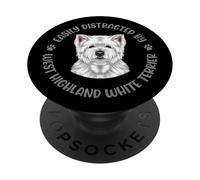 Easily Distracted by My West Highland White Terrier PopSockets Adhesive PopGrip