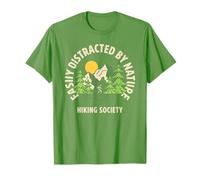 Easily Distracted By Nature Hiking Society Trail Hiker Lover T-Shirt