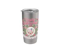 Easily Distracted By Needlework Cross Stitch Stainless Steel Insulated Tumbler