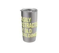 Easily Distracted By Old Buildings Architecture Enthusiast Stainless Steel Insulated Tumbler