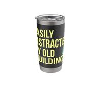 Easily Distracted By Old Buildings Architecture Enthusiast Stainless Steel Insulated Tumbler