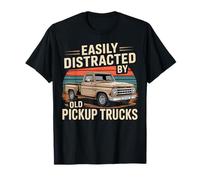 Easily Distracted by Old Pickup Trucks Vintage T-Shirt
