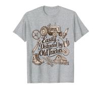 Easily Distracted by Old Tractors T-Shirt