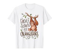 Easily Distracted by Orangutans Funny Orangutan Primate Kids T-Shirt