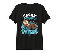 Easily Distracted By Otters Premium T-Shirt