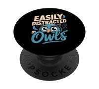 Easily Distracted By Owls Owl PopSockets Adhesive PopGrip