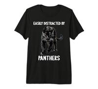 Easily Distracted by Panthers Panther Premium T-Shirt