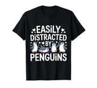 Easily Distracted By Penguins Cute Penguin Lovers T-Shirt