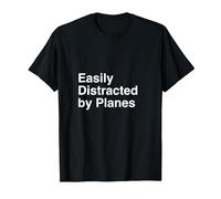 Easily Distracted by Planes T-Shirt, Men, Black, 5X-Large