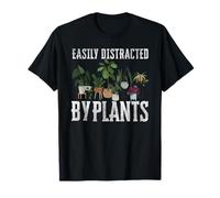 Easily Distracted By Plants Botanist Gardener Plants Lover T-Shirt