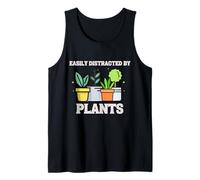Easily Distracted by Plants Funny Plant Lover Tank Top
