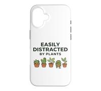 Easily Distracted By Plants Funny Succulent Gardener Case for iPhone 16
