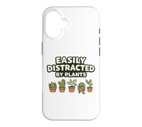 Easily Distracted By Plants Funny Succulent Gardener Case for iPhone 16