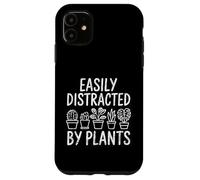 Easily Distracted By Plants T-Shirt Gardener Succulent Mom Case for iPhone 11