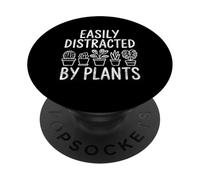 Easily Distracted By Plants T-Shirt Gardener Succulent Mom PopSockets Adhesive PopGrip