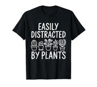 Easily Distracted by Plants T-Shirt Gardener Succulent Mom T-Shirt