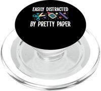 Easily Distracted By Pretty Paper Card Maker PopSockets PopGrip for MagSafe