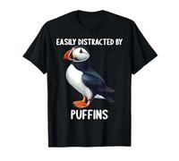 Easily distracted by Puffins. Puffins Puffin T-Shirt