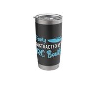 Easily Distracted by RC Boats Remote Vintage Funny RC Boat Stainless Steel Insulated Tumbler