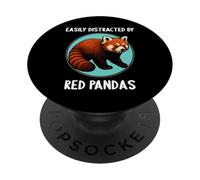 Easily distracted by red pandas Red Panda PopSockets Adhesive PopGrip