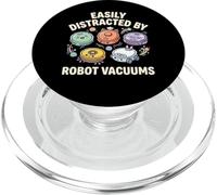 Easily Distracted By Robot Vacuums Housekeeping PopSockets PopGrip for MagSafe