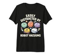 Easily Distracted by Robot Vacuums Housekeeping Premium T-Shirt