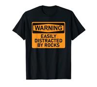 Easily Distracted By Rocks Geologist Fossil Collector Funny T-Shirt