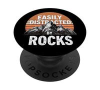 Easily Distracted By Rocks Vintage Sunset Geology Nature PopSockets Adhesive PopGrip