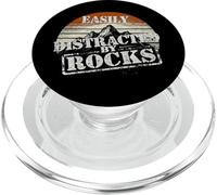 Easily Distracted By Rocks Vintage Sunset Geology Nature PopSockets PopGrip for MagSafe