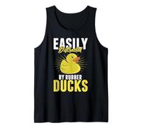 Easily Distracted by Rubber Ducks Squeaky Duck Tank Top