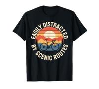 Easily Distracted By Scenic Routes Cycling T-Shirt